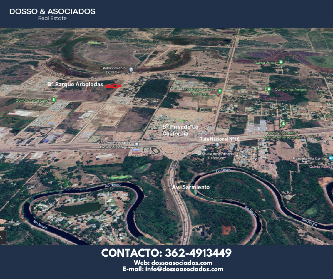 VENDE 3 TERRENOS CONTIGUOS EN BARRIO PARQUE ARBOLEDAS